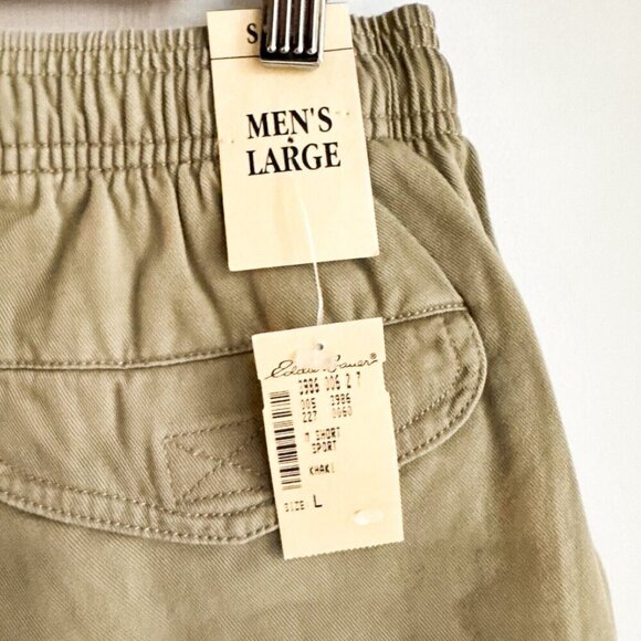 Eddie Bauer Light Beige Cotton Khaki Short Men's Large - Picture 2 of 4